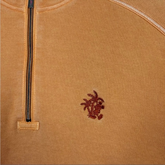 Tommy Bahama Relax Sweater Mens Large Orange Long Sleeve 1/4 Zip Disney Mickie - Picture 4 of 14